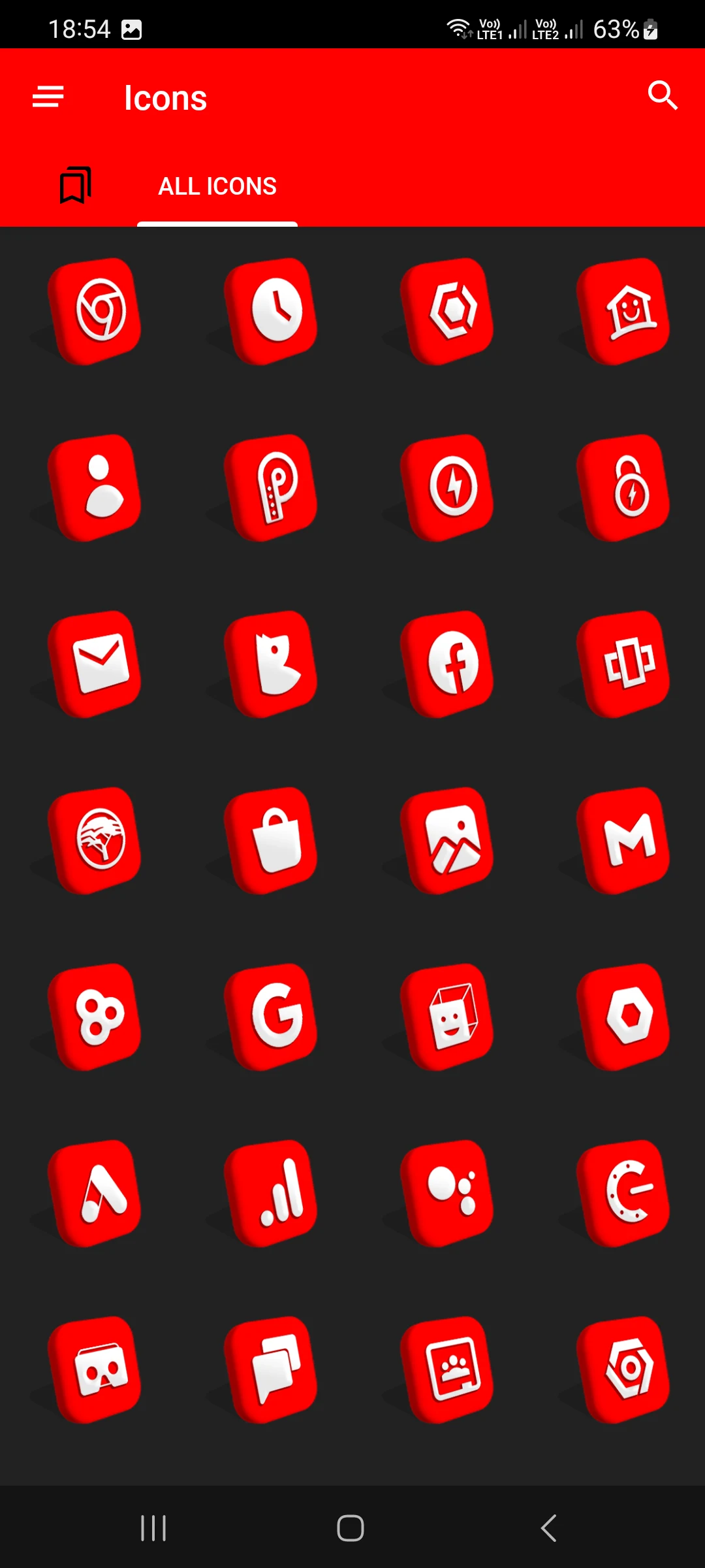 4D Red Icon Pack screenshot
