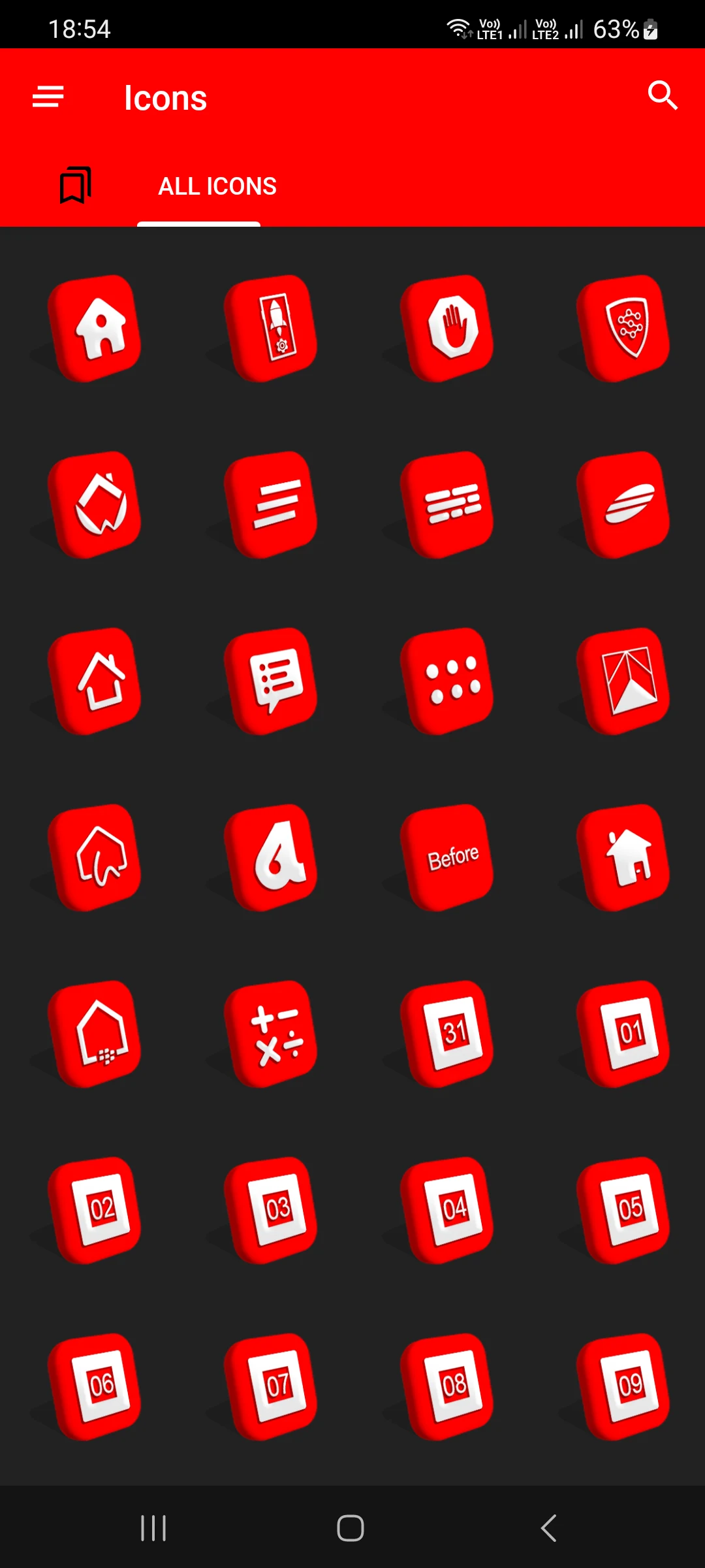 4D Red Icon Pack screenshot